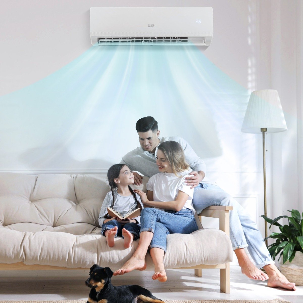 Climatiseur Mini Split 9000 BTU (2,6 kW) A++ avec Pompe à Chaleur