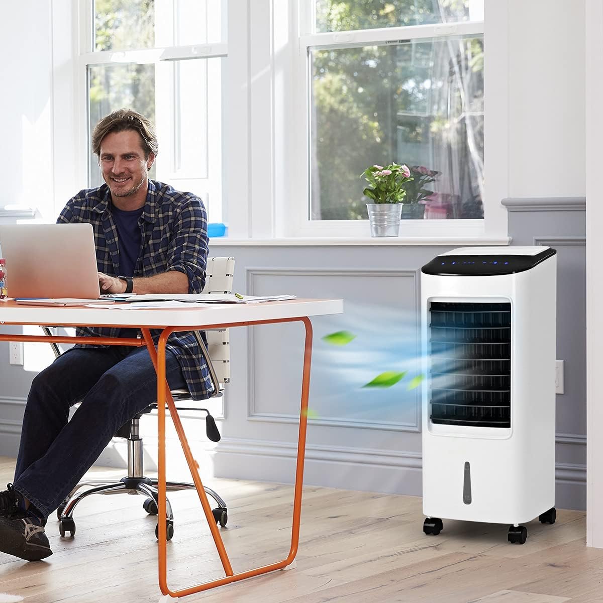 Rafraîchisseur d'Air Portable 4 en 1, Réservoir 7L, 3 Vitesses