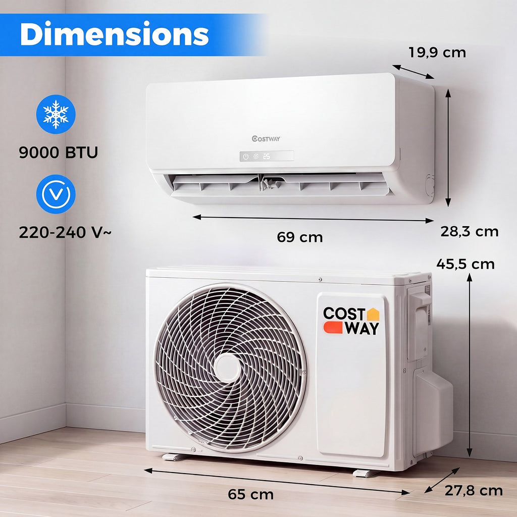 Climatiseur Split 9000 BTU avec Chauffage, Inverter, Wifi