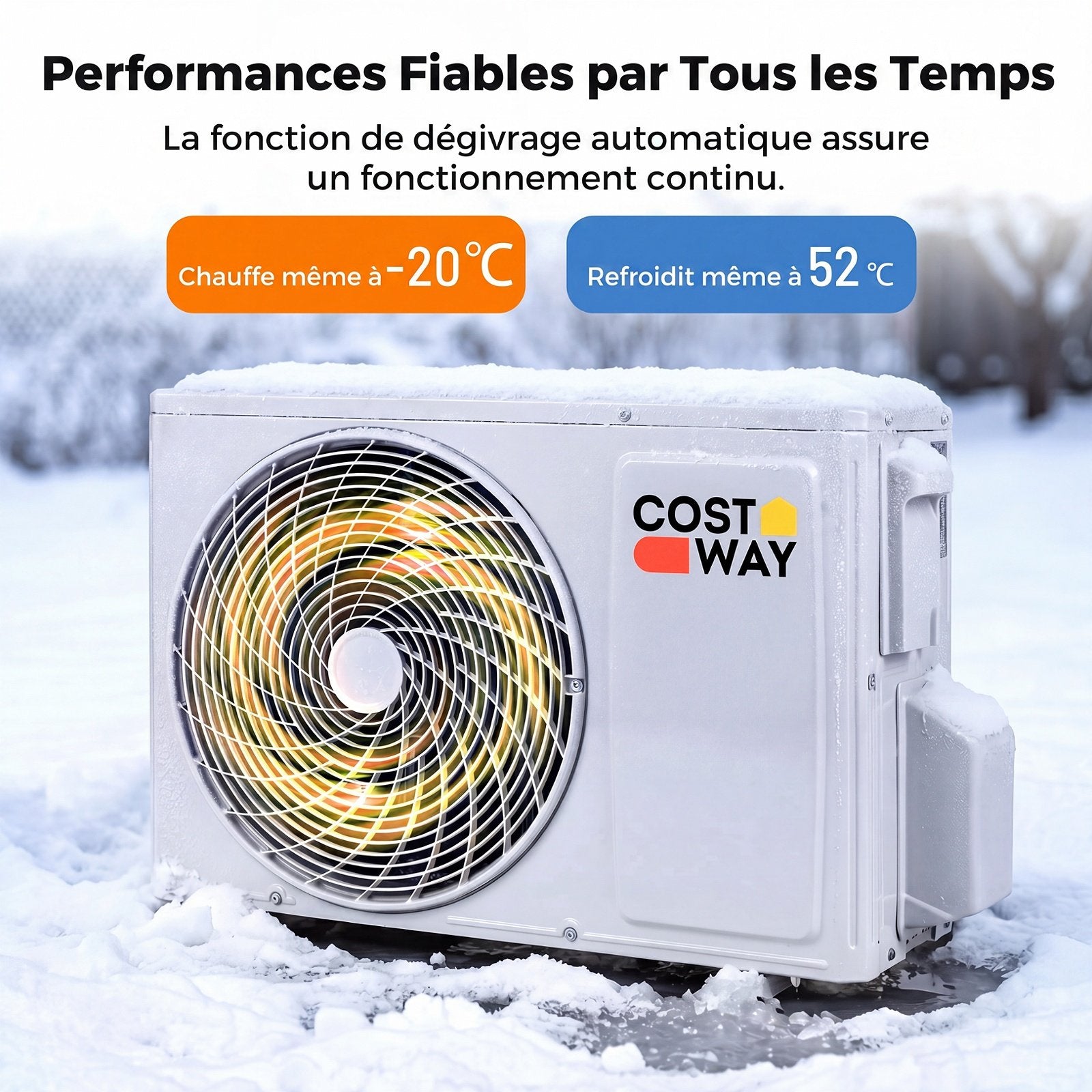 Climatiseur Split 9000 BTU avec Chauffage, Inverter, Wifi