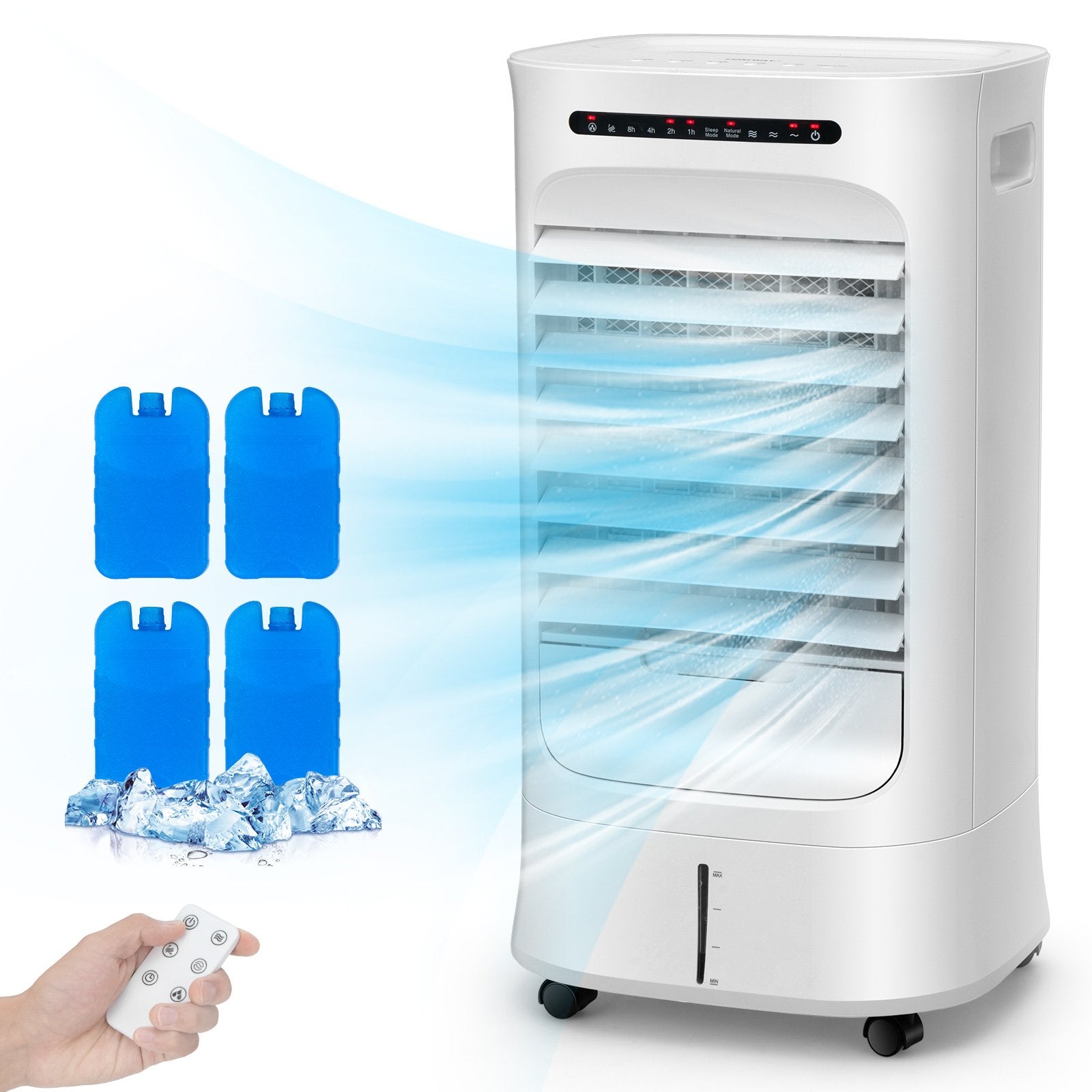 Rafraîchisseur d'Air Portable 3 en 1, Minuterie 15h, Réservoir 10L