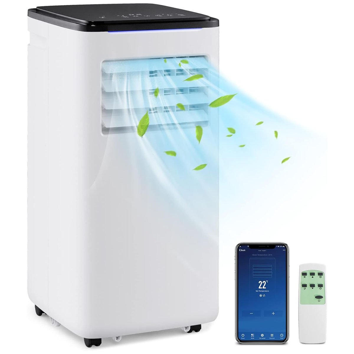 Climatiseur Portable 9000 BTU 4 en 1, Wifi, Silencieux