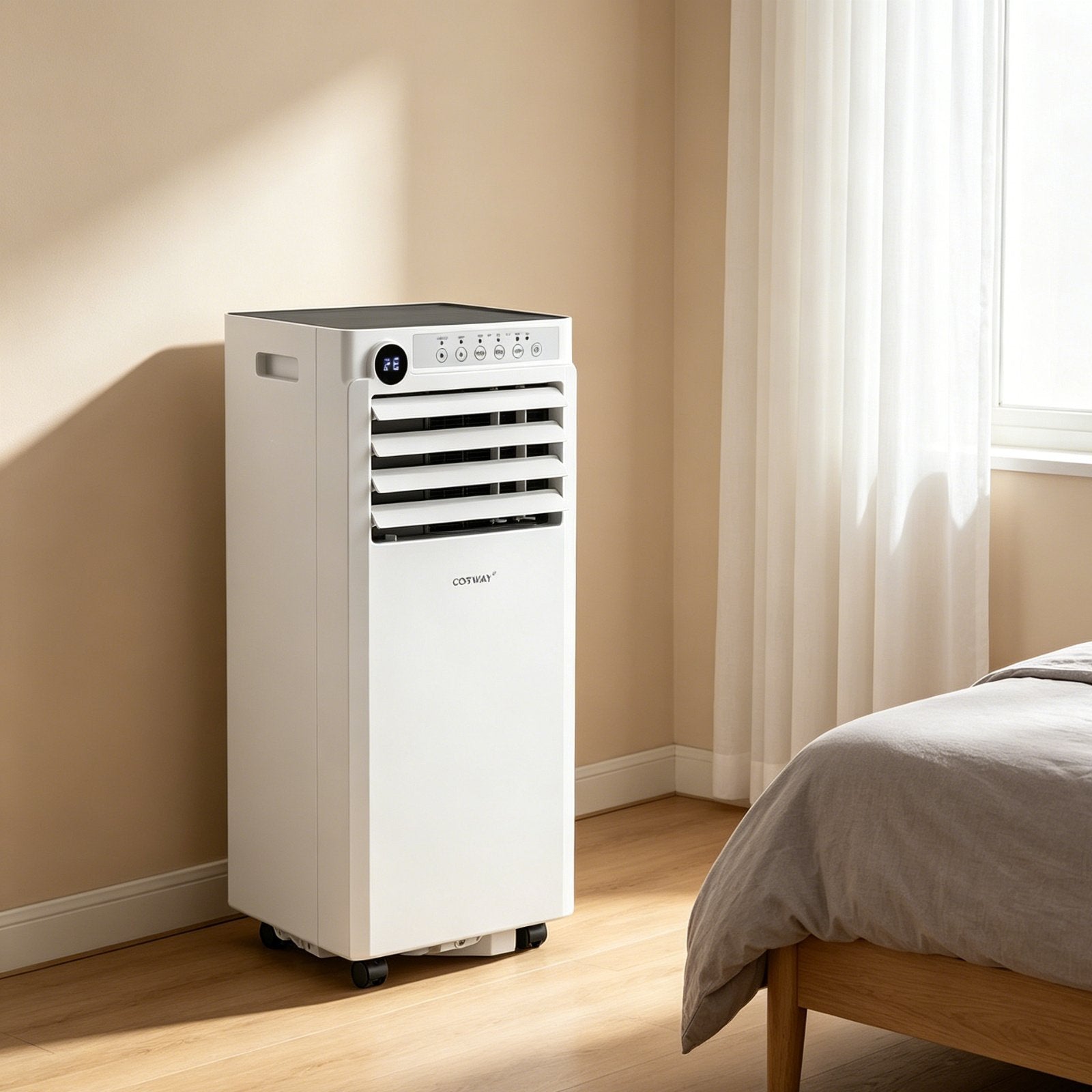 Climatiseur Portable avec Évacuation 7000 BTU, Kit de Fenêtre