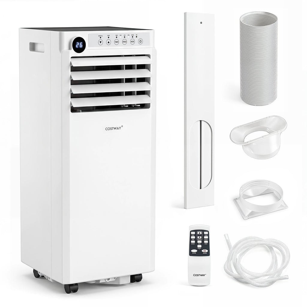 Climatiseur Portable avec Évacuation 7000 BTU, Kit de Fenêtre