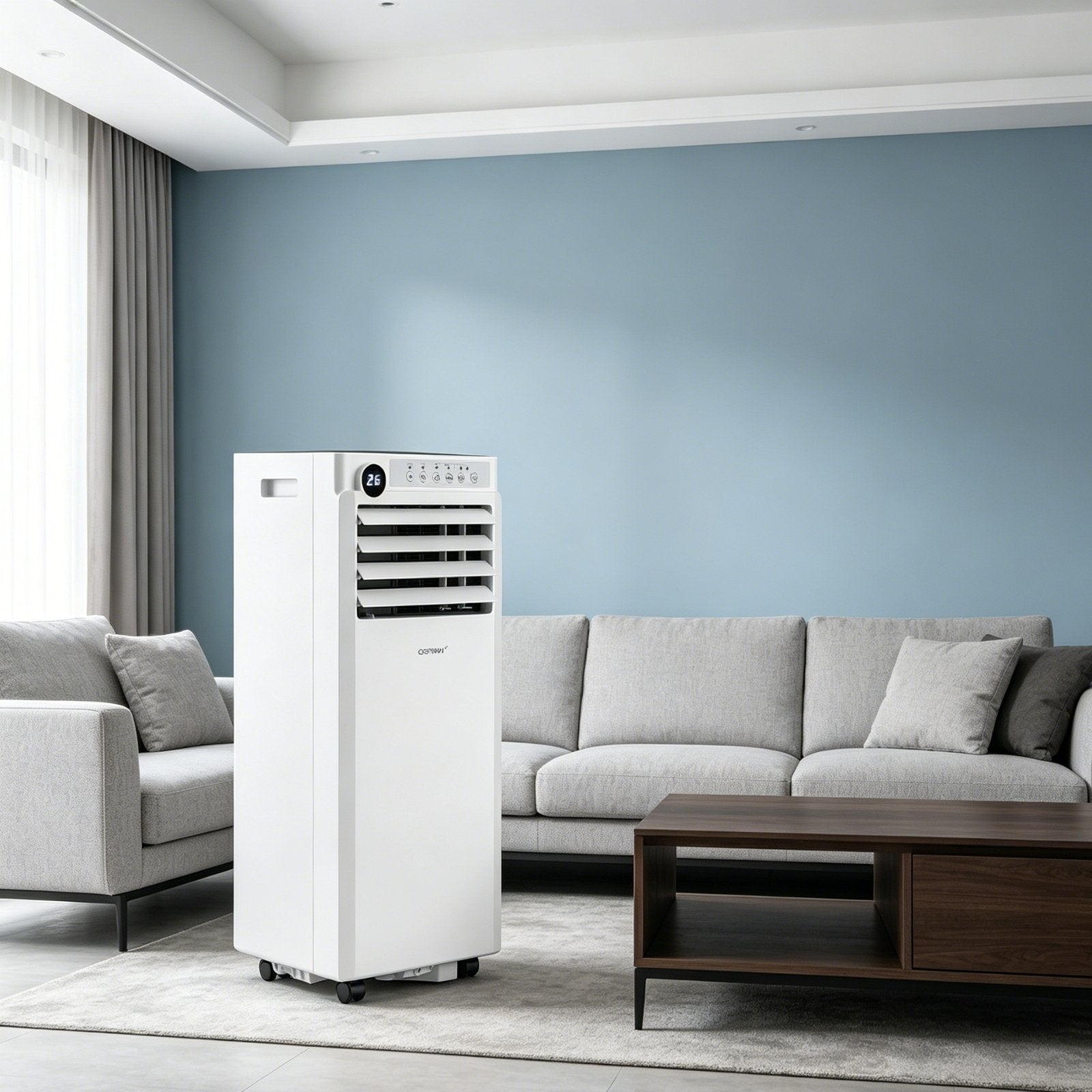 Climatiseur Portable avec Évacuation 9000 BTU, Kit de Fenêtre