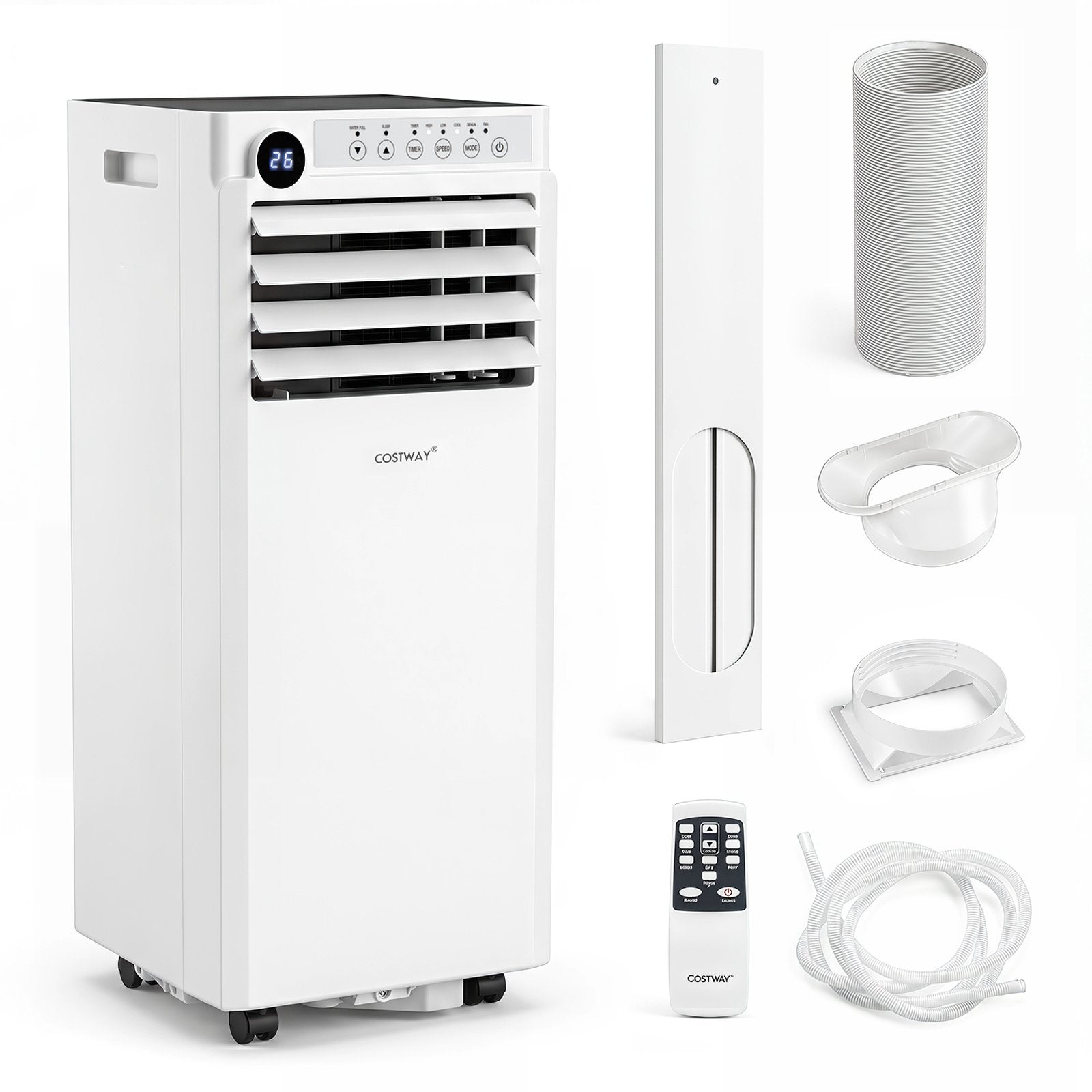 Climatiseur Portable avec Évacuation 9000 BTU, Kit de Fenêtre
