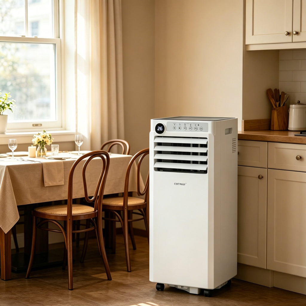 Climatiseur Portable avec Évacuation 9000 BTU, Kit de Fenêtre