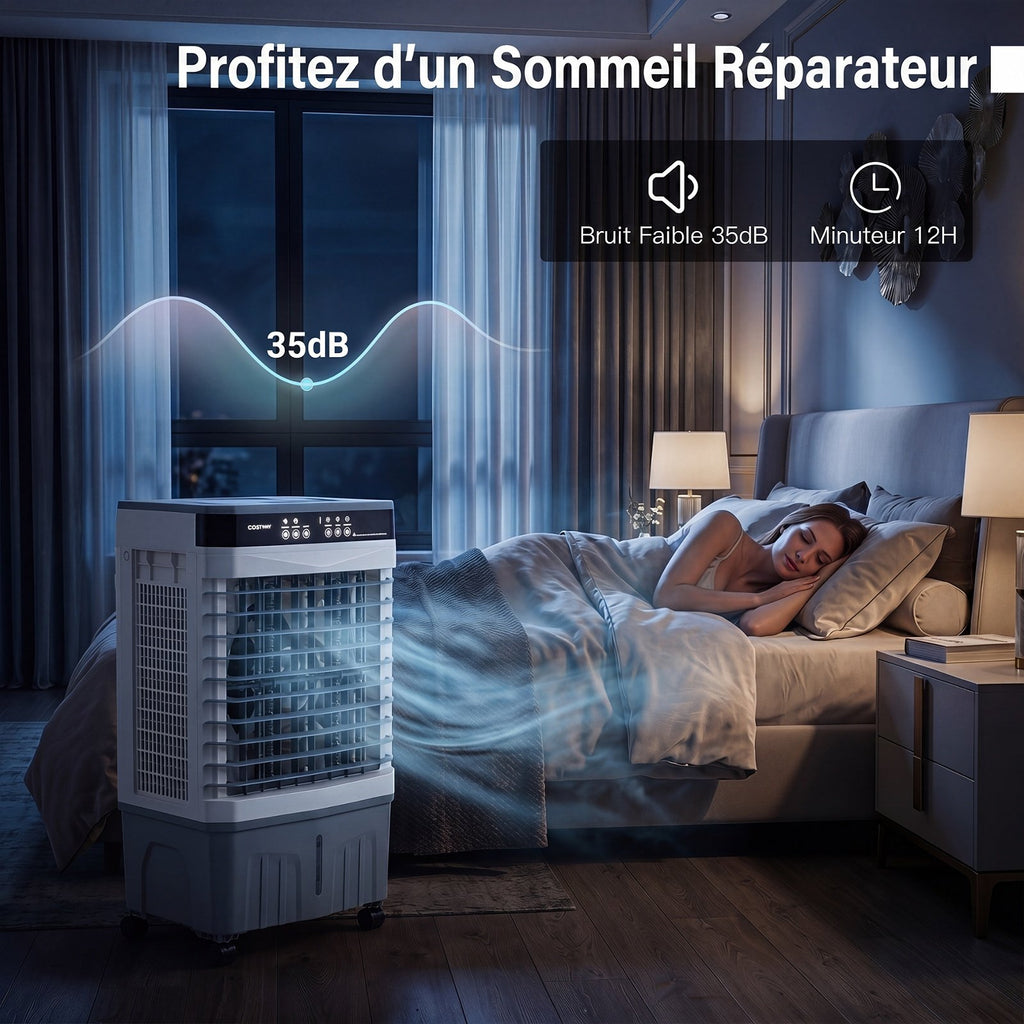 Climatiseur Portable 3 en 1 avec Télécommande, Réservoir 15L