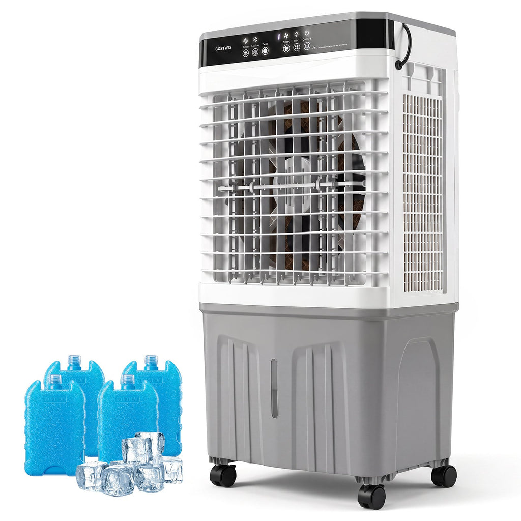 Climatiseur Portable 3 en 1 avec Télécommande, Réservoir 20L, Gris