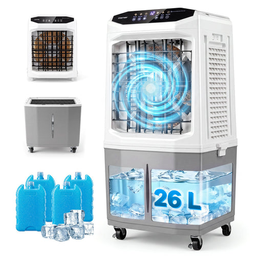 Climatiseur Portable 3 en 1 avec Télécommande, Réservoir 26L