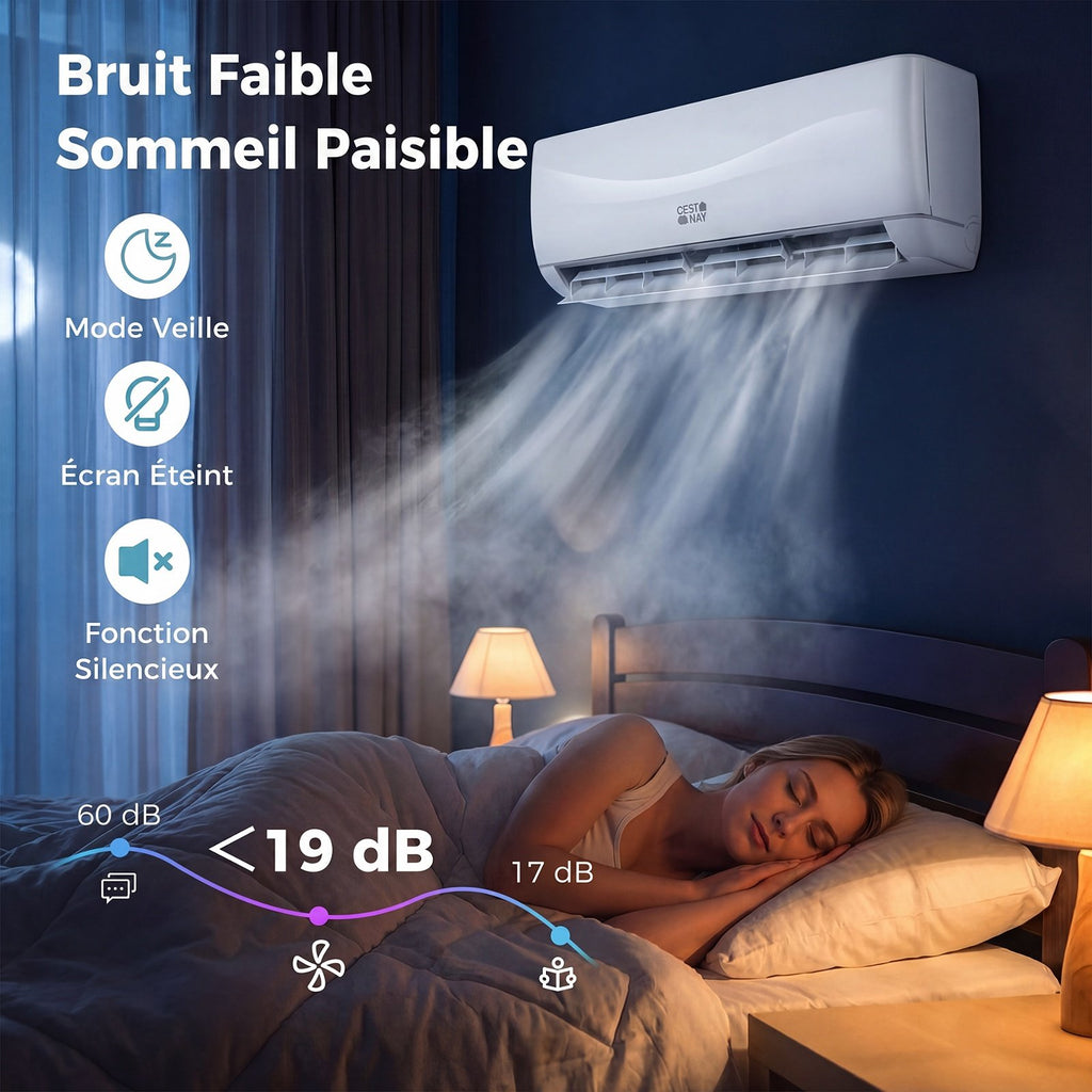 Climatiseur Split 24000 BTU avec Pompe à Chaleur, R32, A++