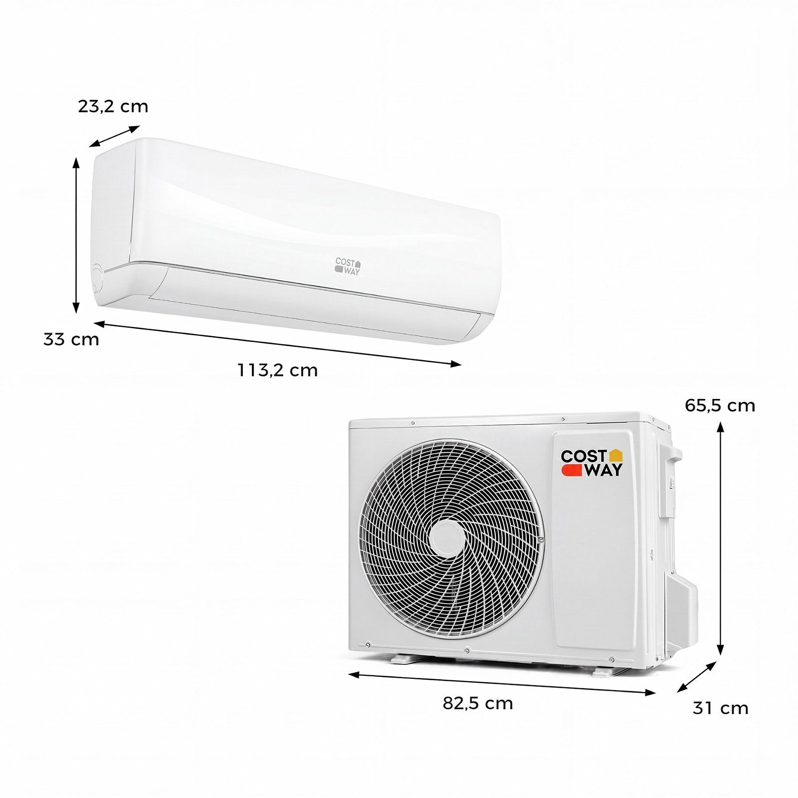 Climatiseur Split 24000 BTU avec Pompe à Chaleur, R32, A++