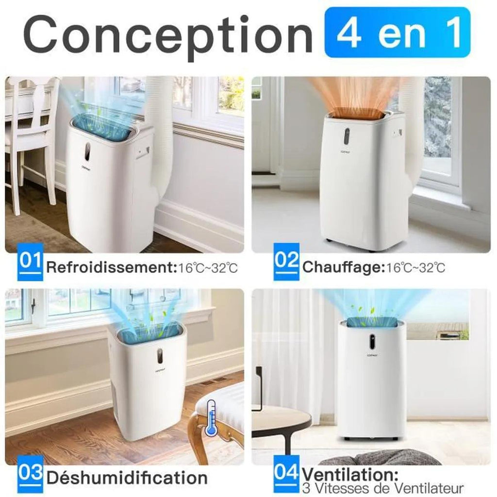 Chauffage Portable 5 en 1, 12000 BTU, Contrôle par App