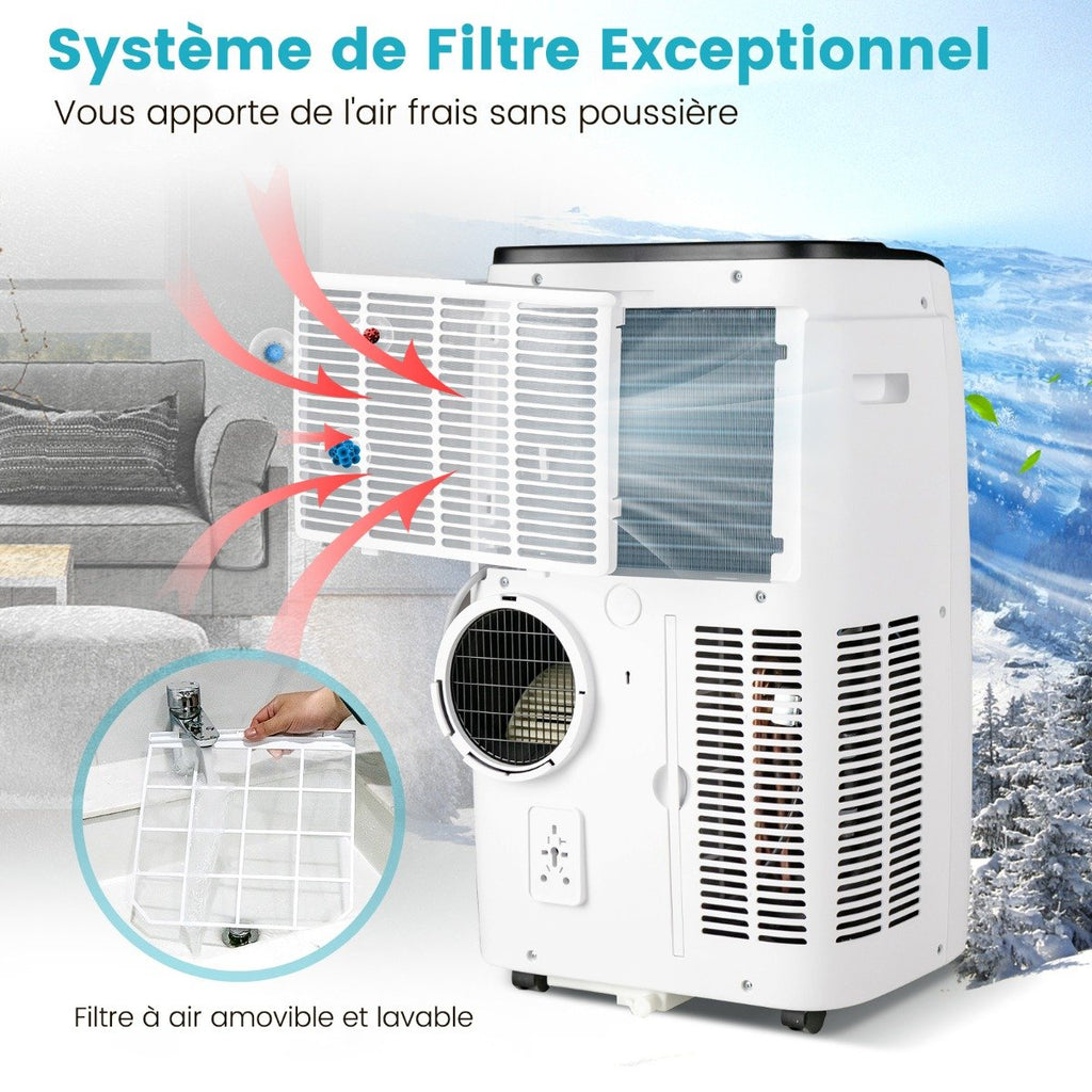 Climatiseur Portable 4 en 1, 14000 BTU, App Smart Life