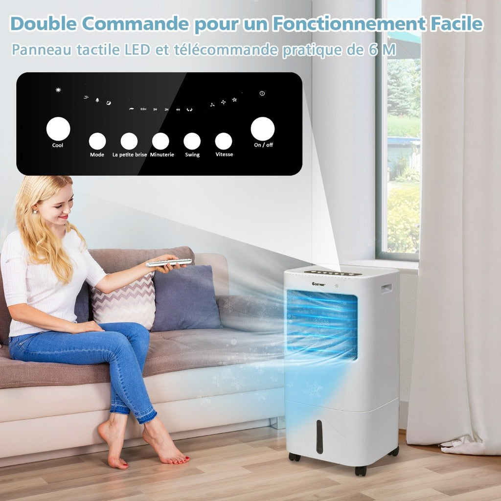 Ventilateur Rafraîchisseur d'Air 4 en 1, Réservoir 20L, Oscillation 40°