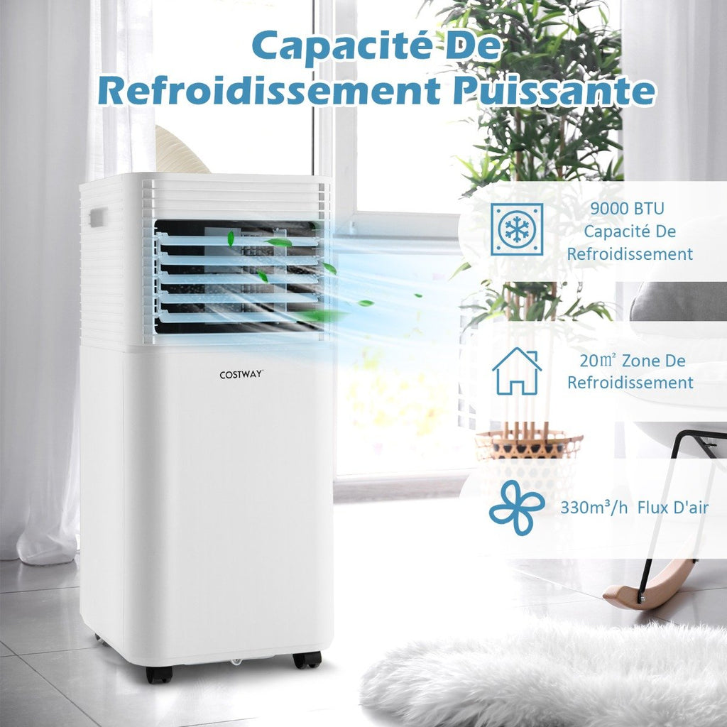 Climatiseur Portable 3 en 1, 7000 BTU, 2 Vitesses
