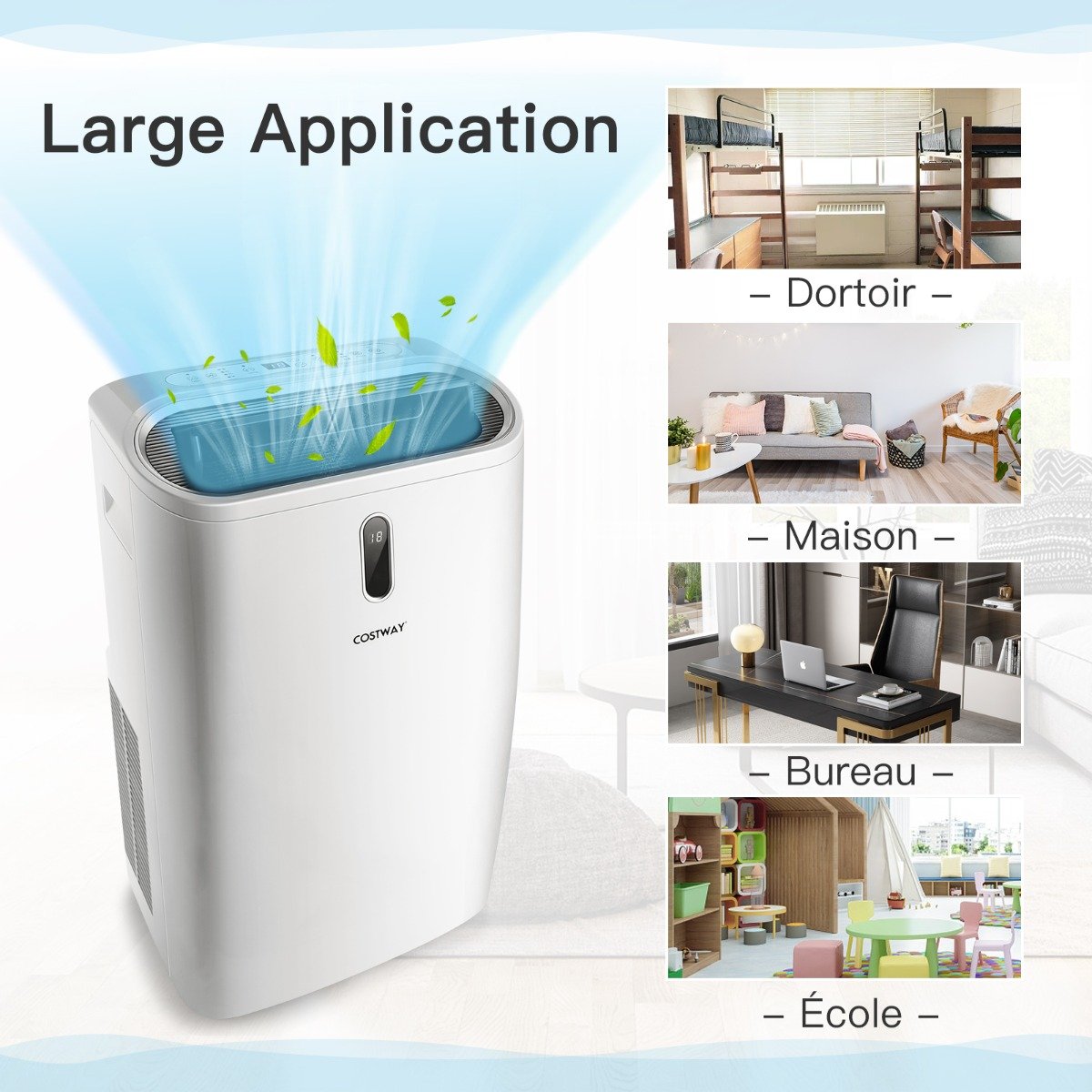Climatiseur Portable 4 en 1, 16000 BTU, R290, Wifi
