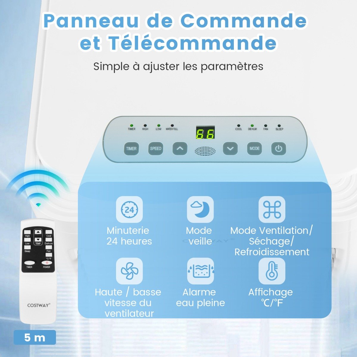 Climatiseur Portable 4 en 1 Silencieux 9000 BTU