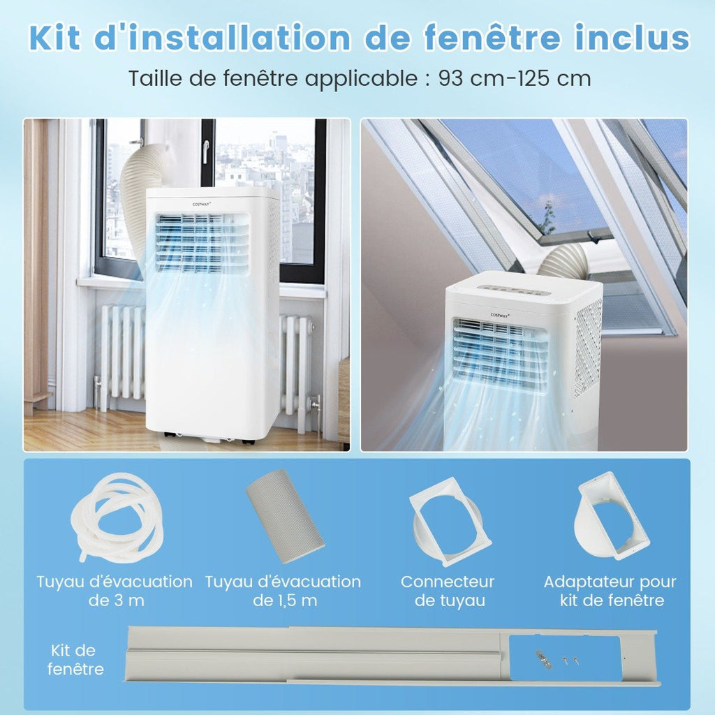 Climatiseur Portable 4 en 1 Silencieux 9000 BTU