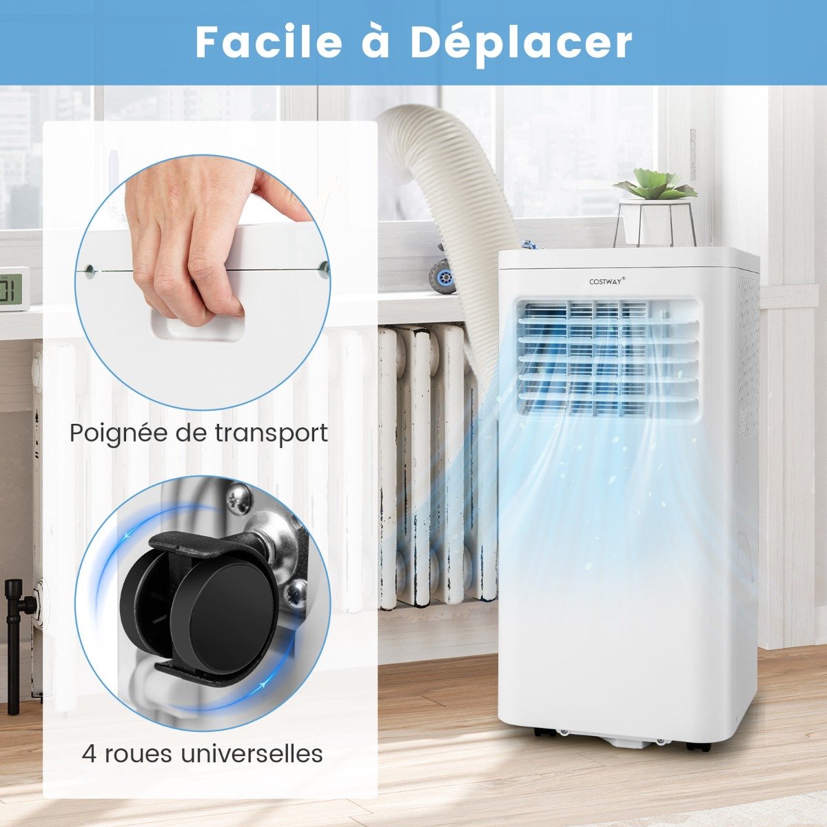 Climatiseur Portable 4 en 1 Silencieux 9000 BTU