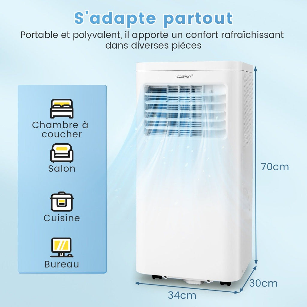 Climatiseur Portable 4 en 1 Silencieux 9000 BTU