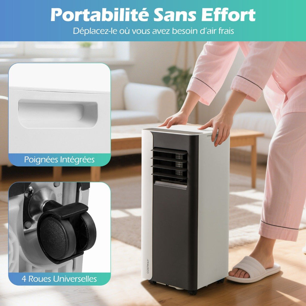 Climatiseur Portable 7000 BTU 3 en 1, Noir