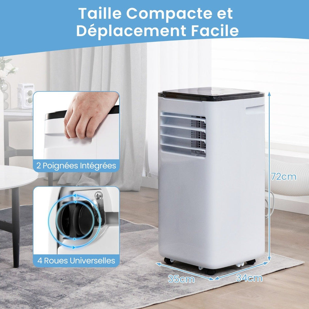 Climatiseur Portable 9000 BTU 4 en 1, Wifi