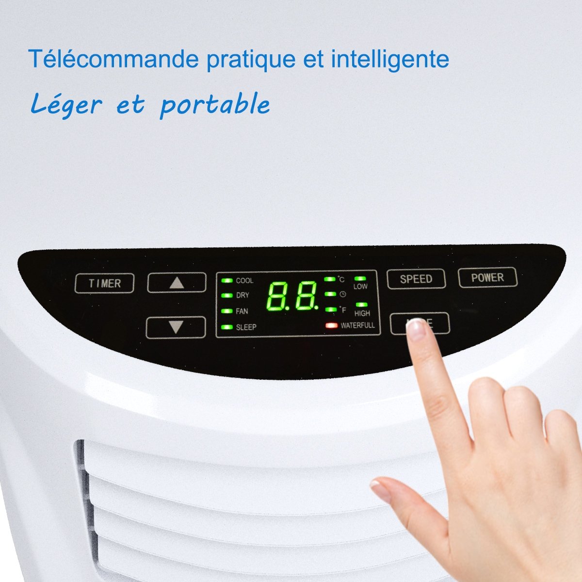 Climatiseur 3 en 1, 7000 BTU, Fonctionnement Silencieux 785W