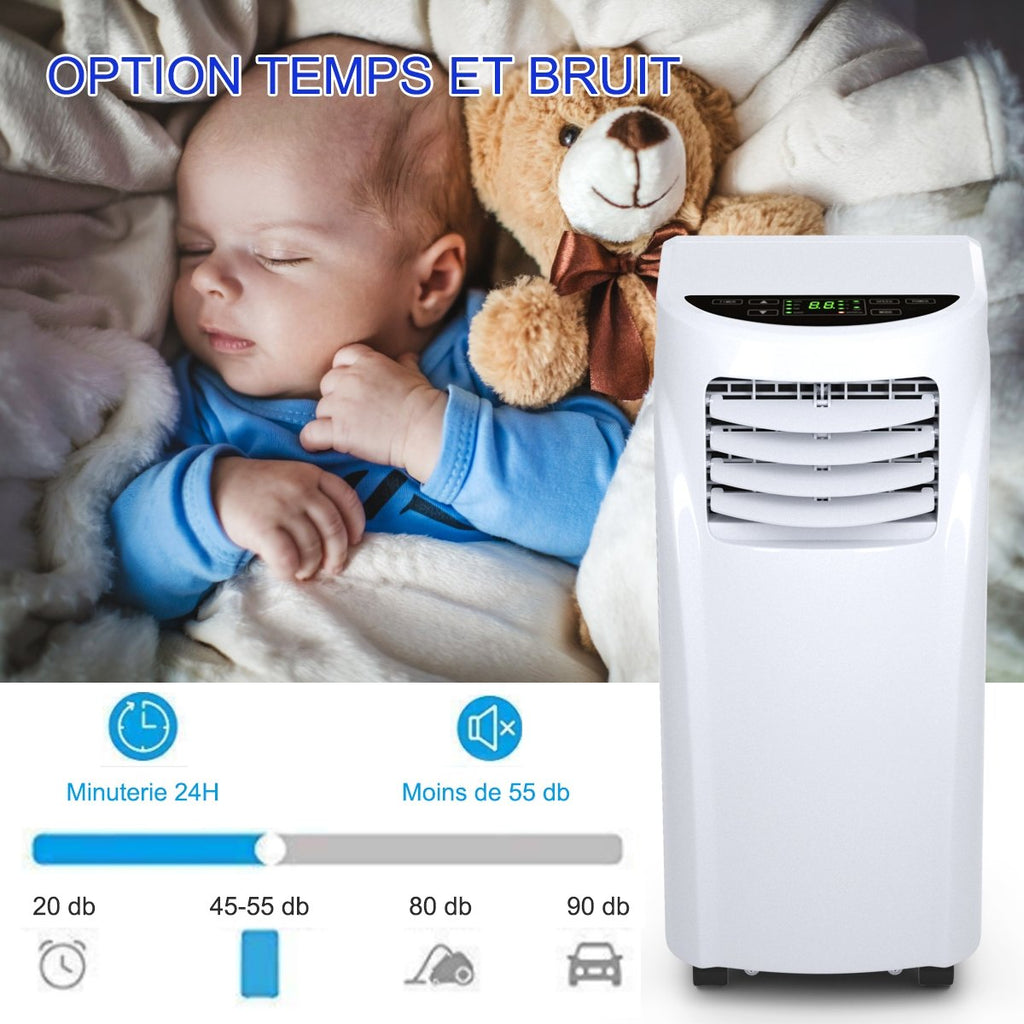 Climatiseur 3 en 1, 7000 BTU, Fonctionnement Silencieux 785W