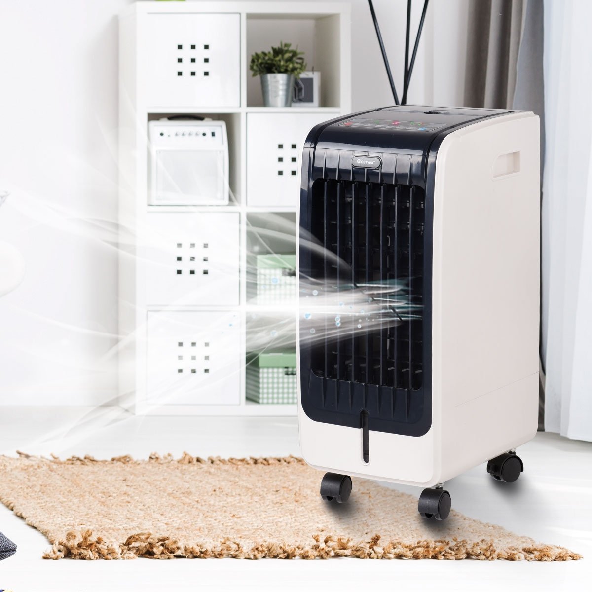 Rafraîchisseur d'Air Portable 75W, 3 Vitesses, Réservoir 6L