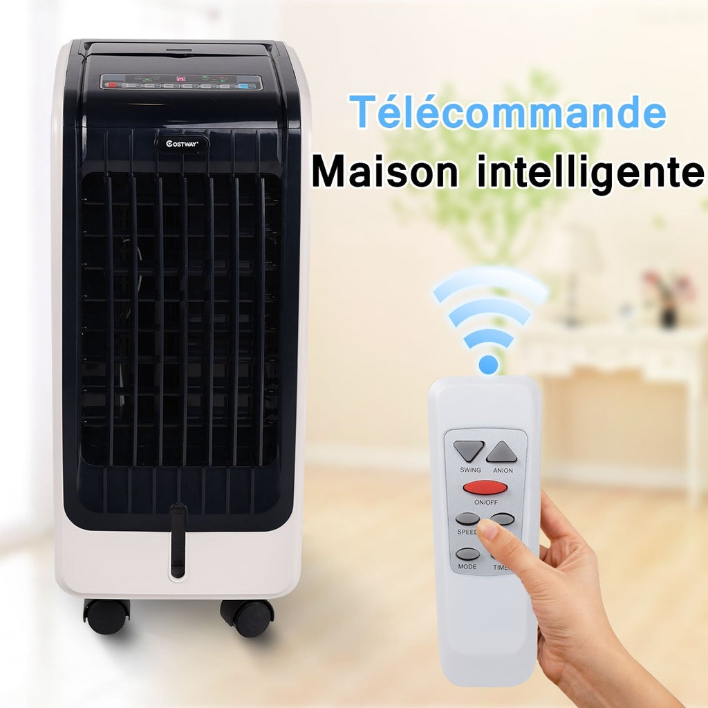 Rafraîchisseur d'Air Portable 75W, 3 Vitesses, Réservoir 6L