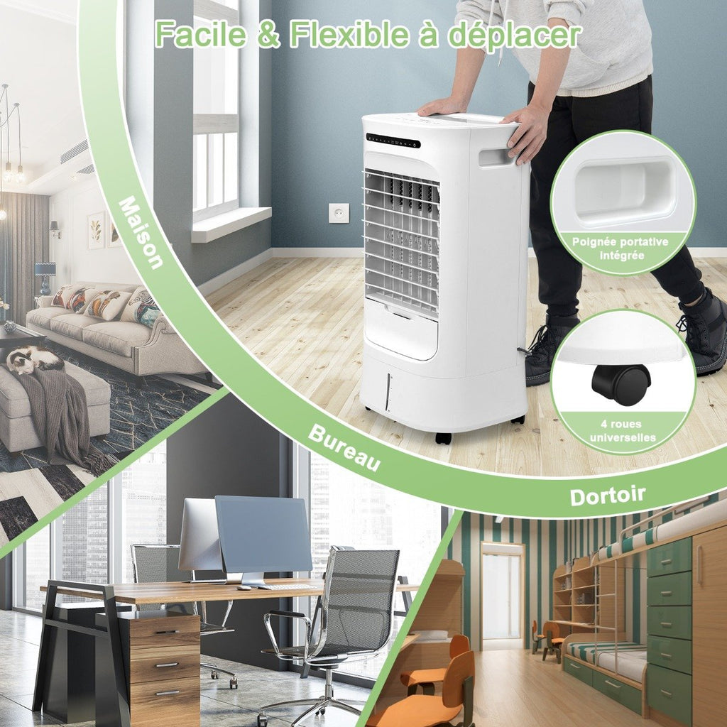 Rafraîchisseur d'Air Portable 3 en 1, Minuterie 15h, Réservoir 10L