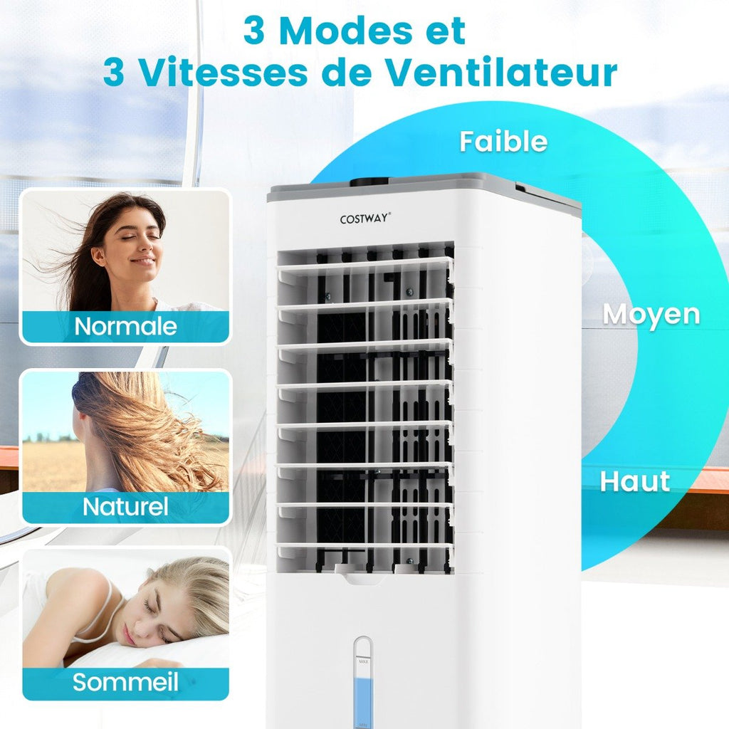 Rafraîchisseur d'Air Portable 3 en 1, Oscillation 60°, Télécommande