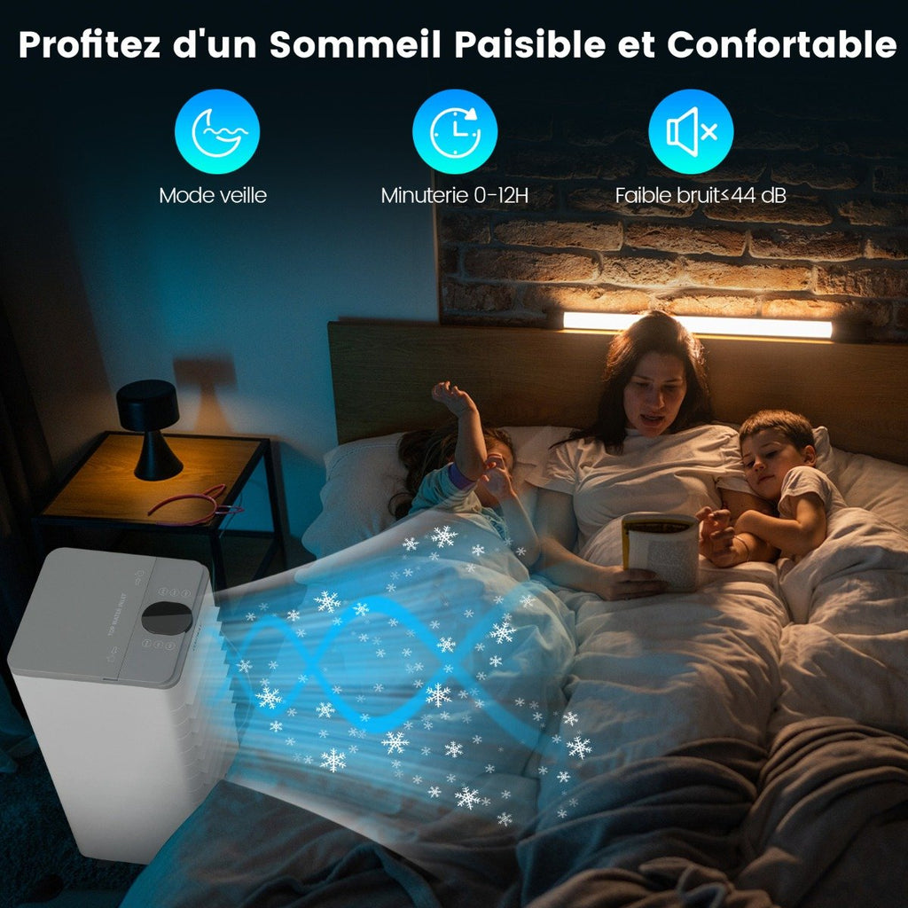 Rafraîchisseur d'Air Portable 3 en 1, Oscillation 60°, Télécommande