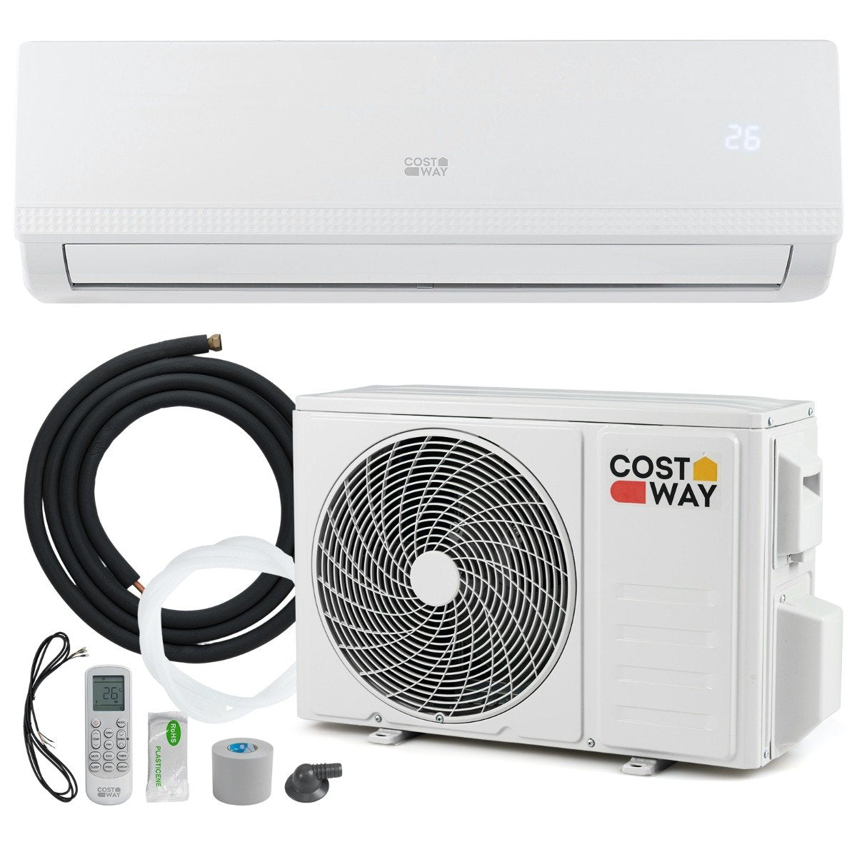Climatiseur Mini Split 9000 BTU (2,6 kW) A++ avec Pompe à Chaleur